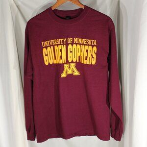 Hanes Maroon Minnesota Golden Gophers Big Ten Long Sleeve T-Shirt - Size L